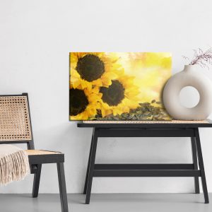 Peinture sur toile Fleurs Et Graines De Tournesol Peintes À L'aquarelle – Image 6