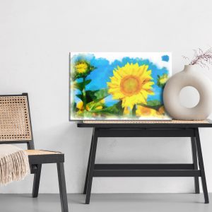 Peinture sur toile Tournesols Comme Peints À L'aquarelle – Image 6