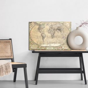 Peinture sur toile Carte Du Monde Vintage – Image 6