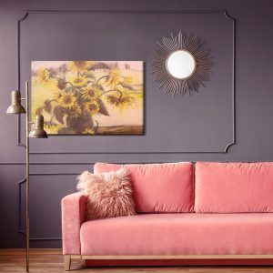 Peinture sur toile Tournesols Dans Un Vase Comme Peint – Image 4