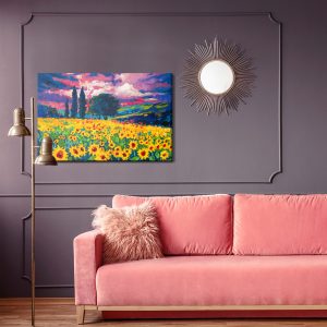 Peinture sur toile Un Champ De Tournesols Comme Peint – Image 4