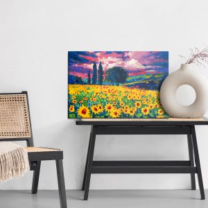 Peinture sur toile Un Champ De Tournesols Comme Peint – Image 6