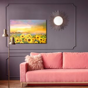 Peinture sur toile Un Champ De Tournesols Comme Peint – Image 4