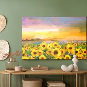Peinture sur toile Un Champ De Tournesols Comme Peint – Image 5