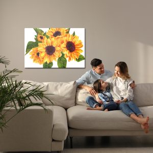 Peinture sur toile Un Bouquet De Tournesols Comme Peint – Image 7