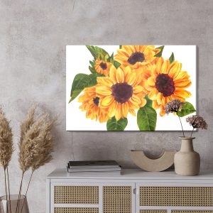 Peinture sur toile Un Bouquet De Tournesols Comme Peint – Image 3