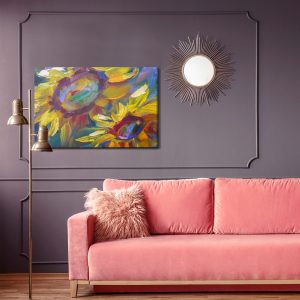 Peinture sur toile Tournesols Colorés Peints – Image 4