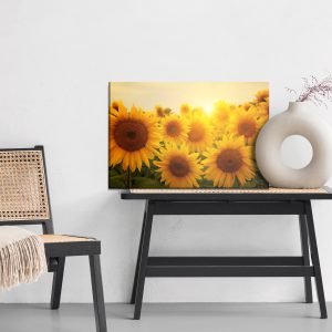 Peinture sur toile Coucher De Soleil Sur Les Tournesols – Image 6