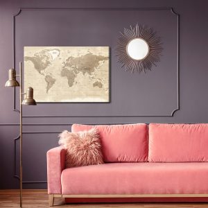 Peinture sur toile Carte Du Monde Physique – Image 4