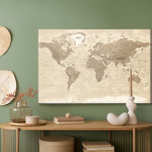 Peinture sur toile Carte Du Monde Physique – Image 5