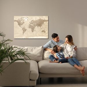 Peinture sur toile Carte Du Monde Physique – Image 7