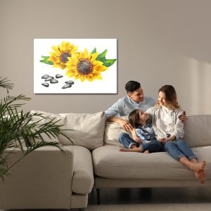 Peinture sur toile Fleurs Et Graines De Tournesol Peintes – Image 7