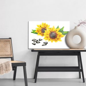 Peinture sur toile Fleurs Et Graines De Tournesol Peintes – Image 6