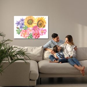 Peinture sur toile Composition Florale Peinte À L'aquarelle – Image 7