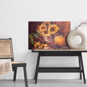 Peinture sur toile Nature Morte Aux Tournesols Et Aux Fruits – Image 6
