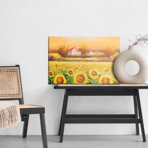 Peinture sur toile Cottages Dans Un Champ De Tournesols – Image 6