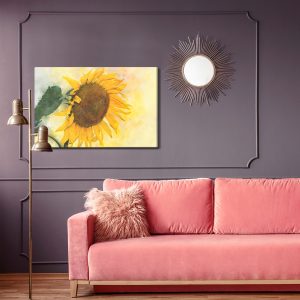 Peinture sur toile Fleur De Tournesol Aquarelle – Image 4