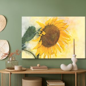Peinture sur toile Fleur De Tournesol Aquarelle – Image 5