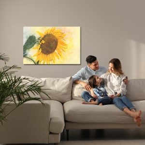 Peinture sur toile Fleur De Tournesol Aquarelle – Image 7