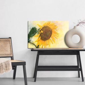 Peinture sur toile Fleur De Tournesol Aquarelle – Image 6