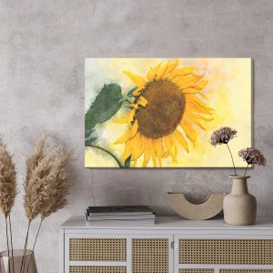 Peinture sur toile Fleur De Tournesol Aquarelle – Image 3