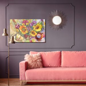 Peinture sur toile Une Composition Florale Comme Peinte – Image 4
