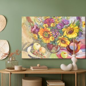 Peinture sur toile Une Composition Florale Comme Peinte – Image 5
