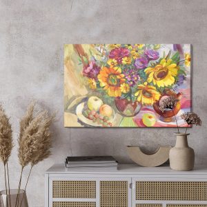 Peinture sur toile Une Composition Florale Comme Peinte – Image 3