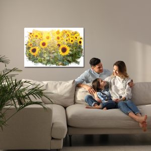 Peinture sur toile Le Champ De Tournesols D'une Manière Artistique – Image 7