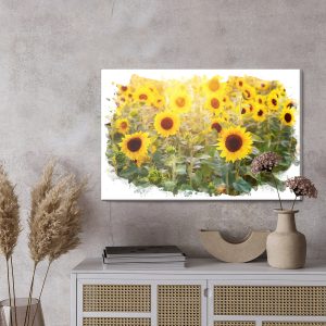 Peinture sur toile Le Champ De Tournesols D'une Manière Artistique – Image 3