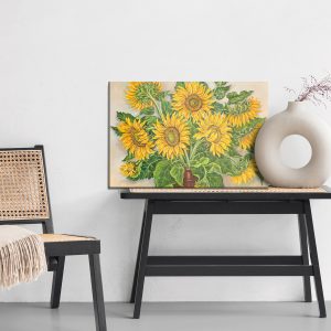 Peinture sur toile Tournesols Dans Un Vase – Image 6