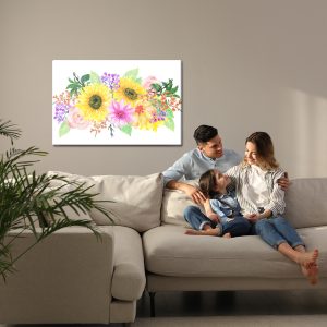 Peinture sur toile Une Composition Florale Comme Peinte À L'aquarelle – Image 7