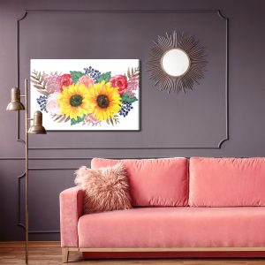 Peinture sur toile Une Composition Florale Peinte À L'aquarelle – Image 4