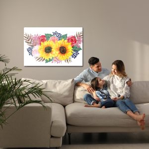 Peinture sur toile Une Composition Florale Peinte À L'aquarelle – Image 7