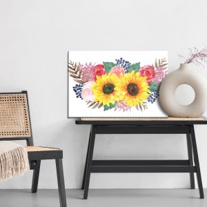 Peinture sur toile Une Composition Florale Peinte À L'aquarelle – Image 6