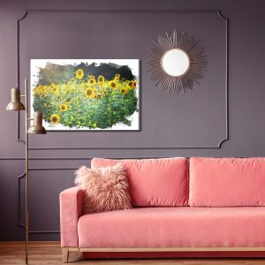 Peinture sur toile Un Champ De Tournesols En Version Artistique – Image 4