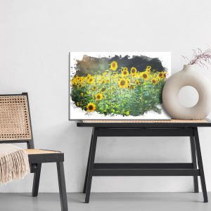 Peinture sur toile Un Champ De Tournesols En Version Artistique – Image 6