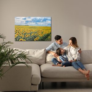 Peinture sur toile Paysage D'été Avec Des Tournesols – Image 7
