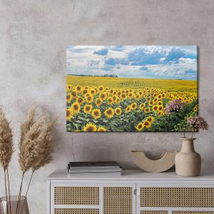 Peinture sur toile Paysage D'été Avec Des Tournesols – Image 3