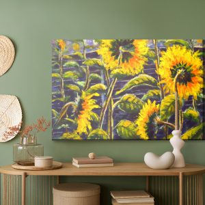 Peinture sur toile Fleurs De Tournesol Peintes – Image 5