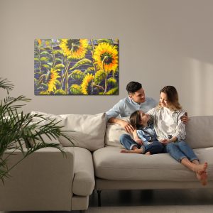 Peinture sur toile Fleurs De Tournesol Peintes – Image 7