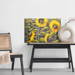 Peinture sur toile Fleurs De Tournesol Peintes – Image 6