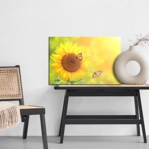 Peinture sur toile Tournesol Aux Papillons – Image 6