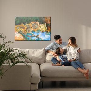 Peinture sur toile Quatre Tournesols Peints – Image 7