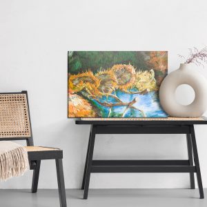 Peinture sur toile Quatre Tournesols Peints – Image 6