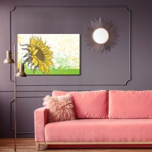 Peinture sur toile Tournesol Comme Esquissé – Image 4