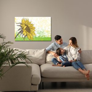 Peinture sur toile Tournesol Comme Esquissé – Image 7