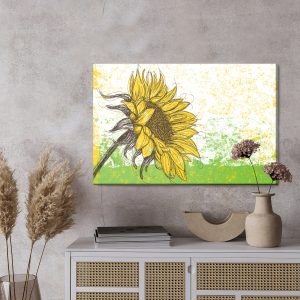 Peinture sur toile Tournesol Comme Esquissé – Image 3