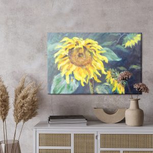 Peinture sur toile Fleurs De Tournesol Peintes – Image 3