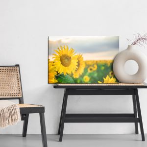 Peinture sur toile Un Champ De Beaux Tournesols Jaunes – Image 6